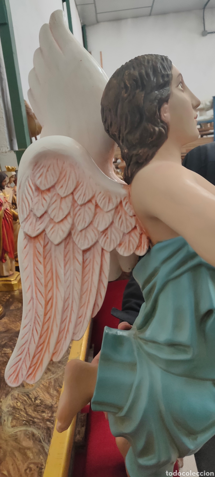 Antig&uuml;edades: Antiguo &aacute;ngel de madera - Foto 6