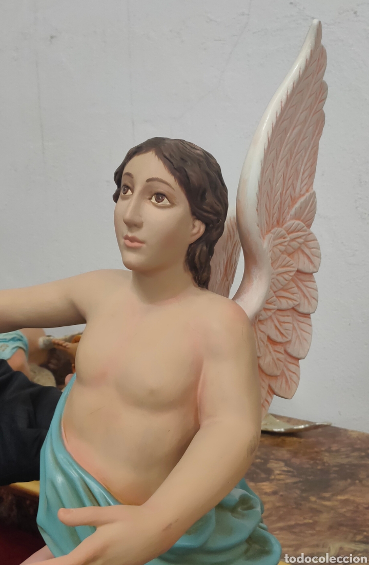 Antig&uuml;edades: Antiguo &aacute;ngel de madera - Foto 1