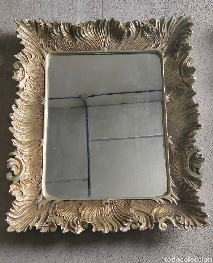 Antig&uuml;edades: Marco plateado con espejo - Foto 1