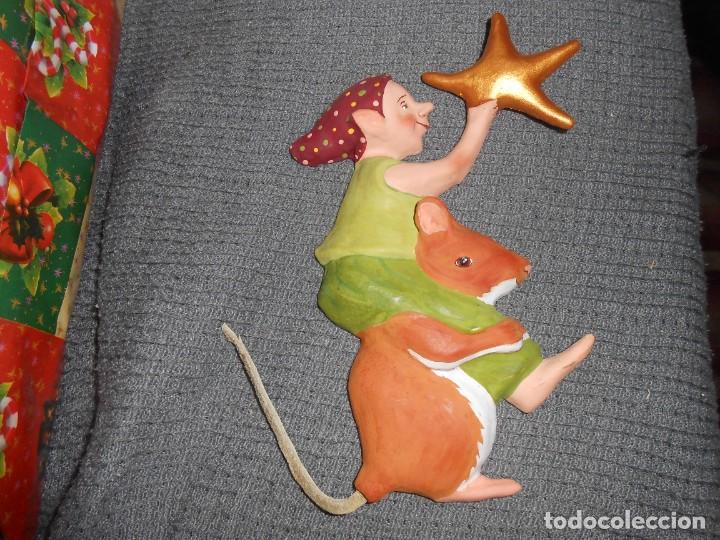 Antig&uuml;edades: DUENDE con ESTRELLA -Papel Mach&eacute; - - Foto 2