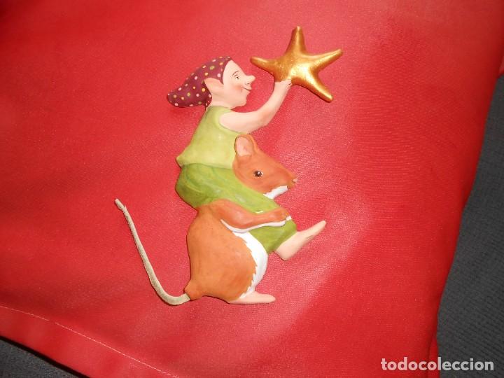 Antig&uuml;edades: DUENDE con ESTRELLA -Papel Mach&eacute; - - Foto 3
