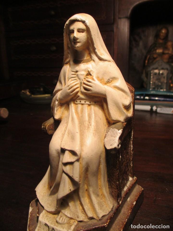 Antig&uuml;edades: virgen mar&iacute;a entronizada de olot - Foto 1
