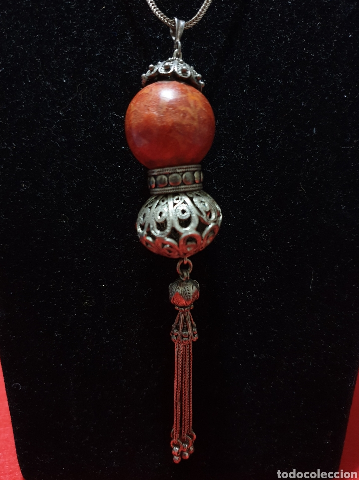Antig&uuml;edades: Colgante bola Santa Tecla con cadena - Foto 3