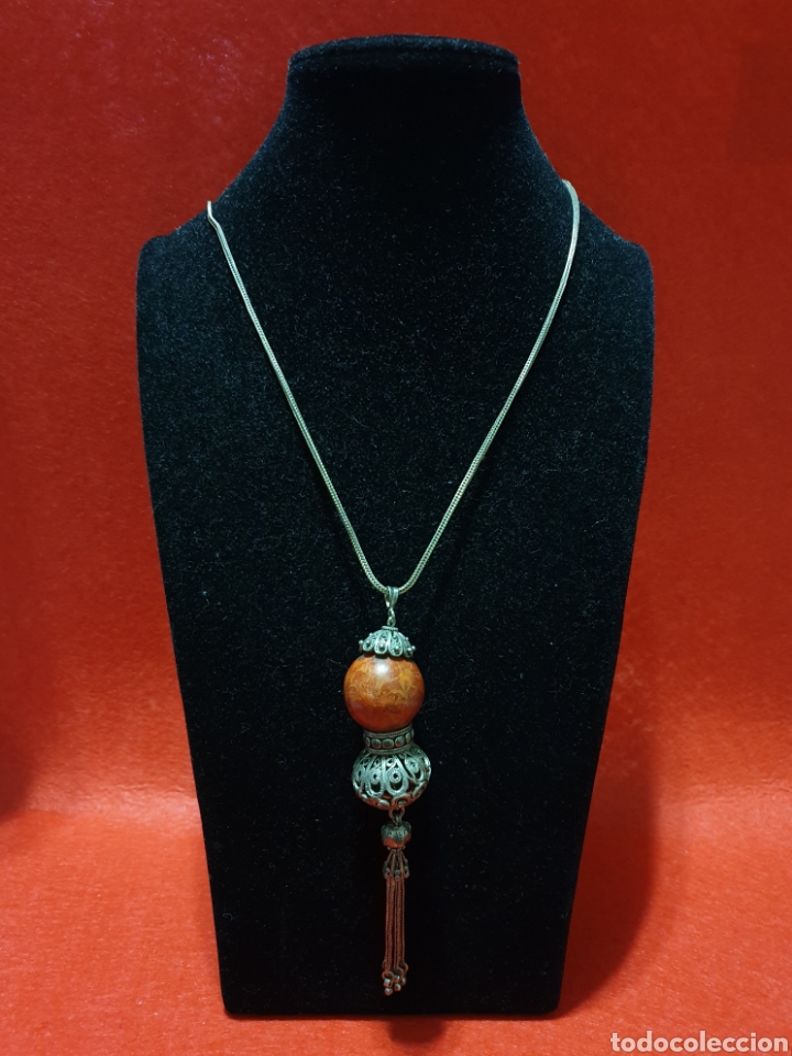 Antig&uuml;edades: Colgante bola Santa Tecla con cadena - Foto 2