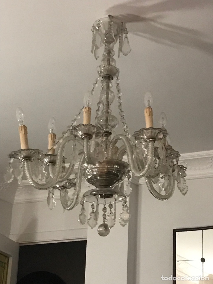 Antig&uuml;edades: L&aacute;mpara cristal de roca. Antigua - Foto 1