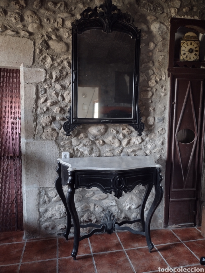 Antig&uuml;edades: Conjunto de c&oacute;nsola y espejo - Foto 1