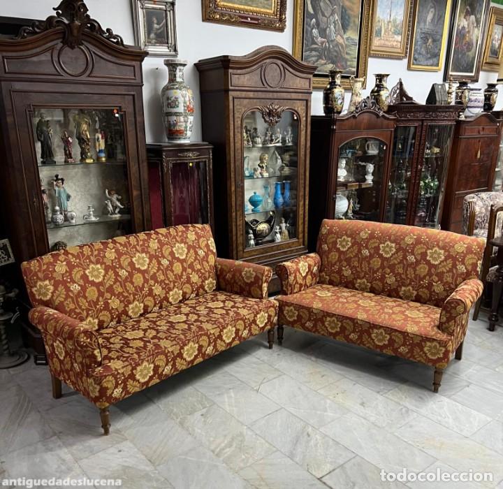 Antig&uuml;edades: Pareja de sof&aacute;s 3+2 - Foto 1