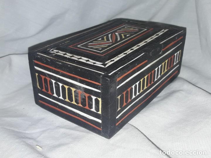 Antigüedades: Bella caja de madera marquetería de Tana Toroja Sulawesi Indonesia - Foto 4 - 311838918