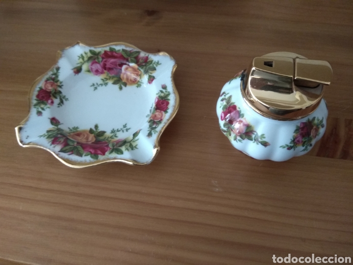 Antig&uuml;edades: Mechero y cenicero Royal Albert - Foto 1