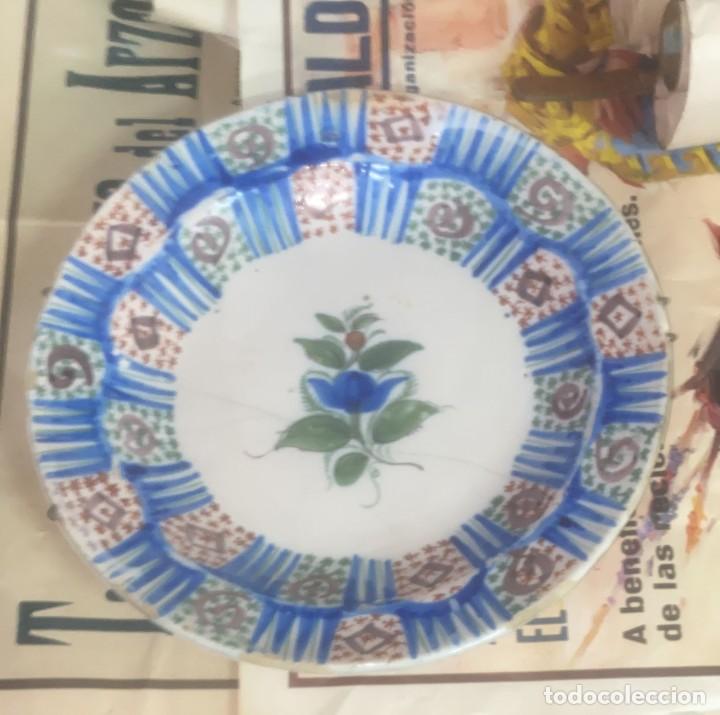 Antig&uuml;edades: PLATO ANTIGUO DE 34 CMS. DIAMETRO CON ALGUN PELO PERO CONSISTENTE - Foto 1