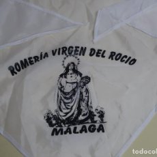 Antigüedades: PAÑO PAÑUELO DE LA ROMERÍA DE LA VIRGEN DEL ROCÍO EN MÁLAGA. ROMEROS.. Lote 312290023