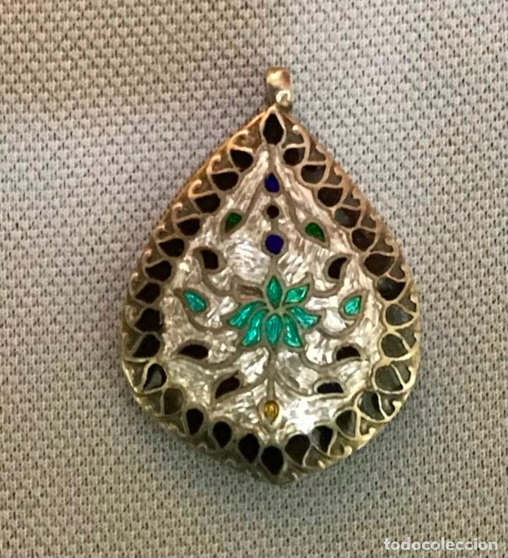 Antig&uuml;edades: COLGANTE DE PLATA CON ESMALTE - Foto 1