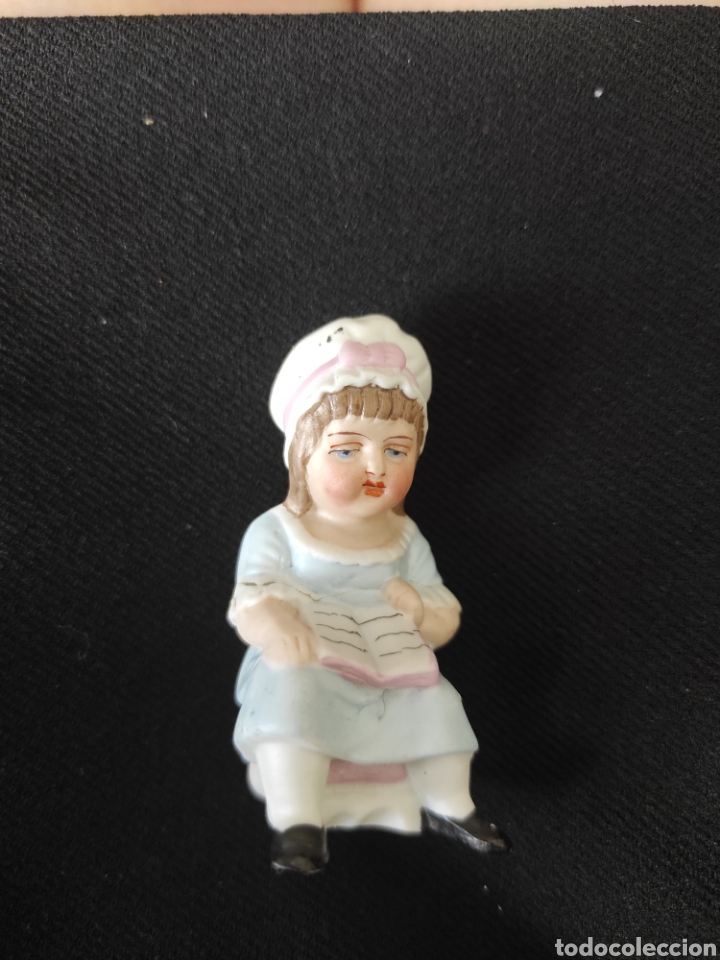 Antig&uuml;edades: Pareja figuras porcelana biscuit - Foto 7