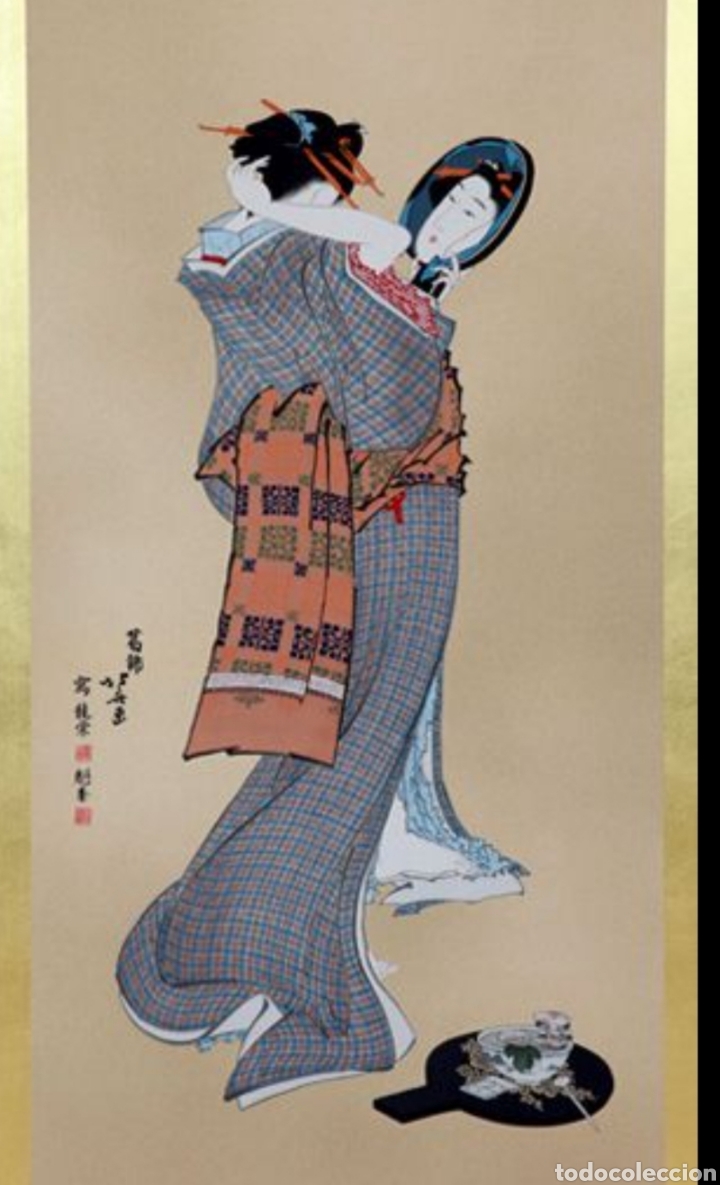 Antigüedades: Espejo de mano japonés de niquel patinado con bronce era Meiji - Foto 8 - 312376473