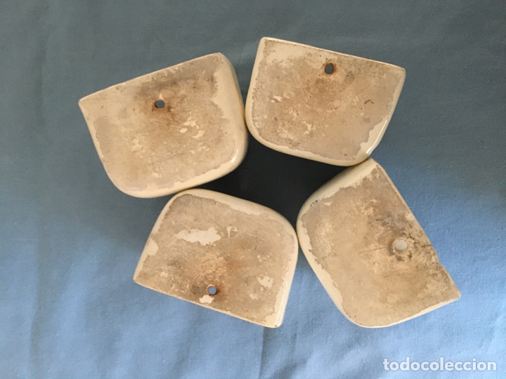 Antig&uuml;edades: Especiero antiguo de madera y loza. - Foto 8