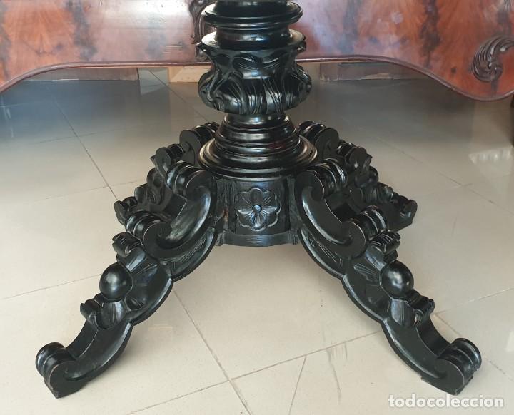 Antig&uuml;edades: Mesa Isabelina de caoba - Foto 4