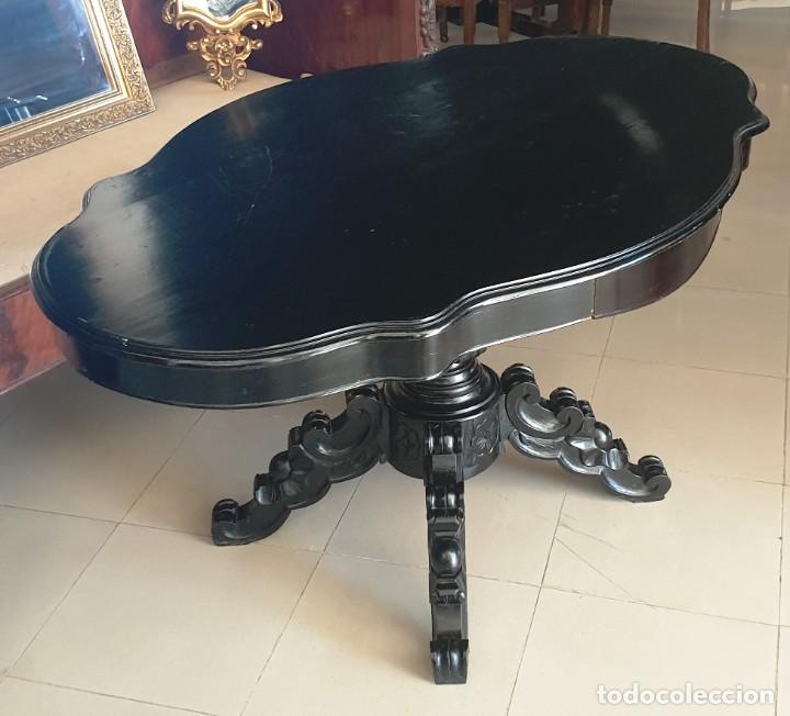 Antig&uuml;edades: Mesa Isabelina de caoba - Foto 5