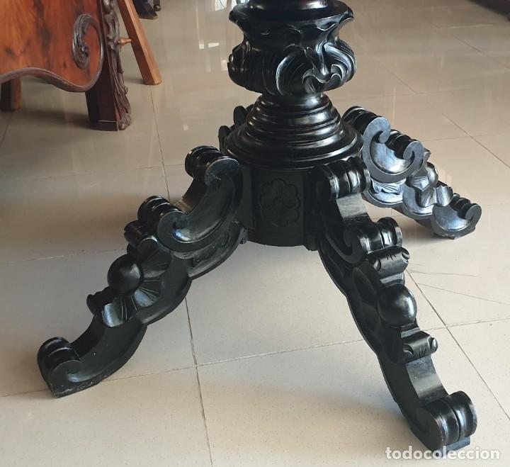 Antig&uuml;edades: Mesa Isabelina de caoba - Foto 6