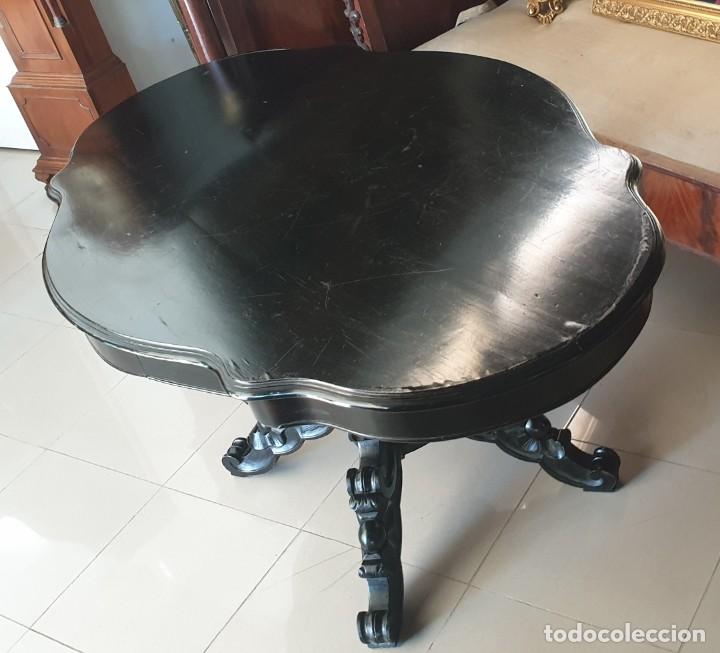 Antig&uuml;edades: Mesa Isabelina de caoba - Foto 7