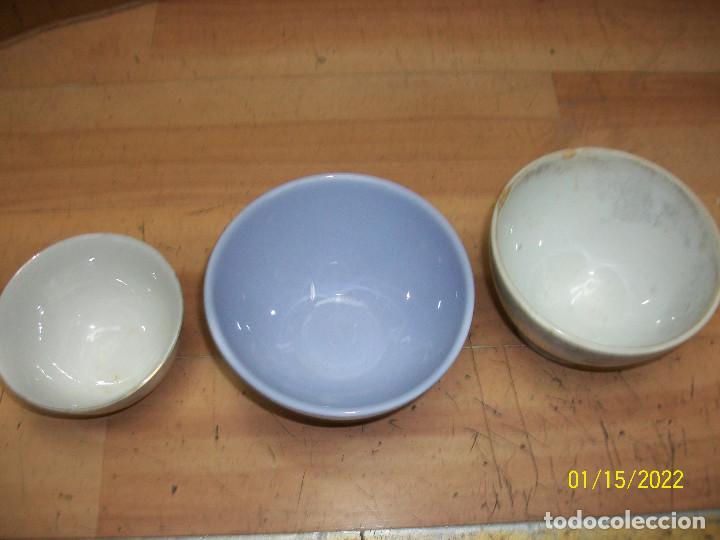 Antig&uuml;edades: LOTE DE 3 TAZONES ANTIGUOS - Foto 2