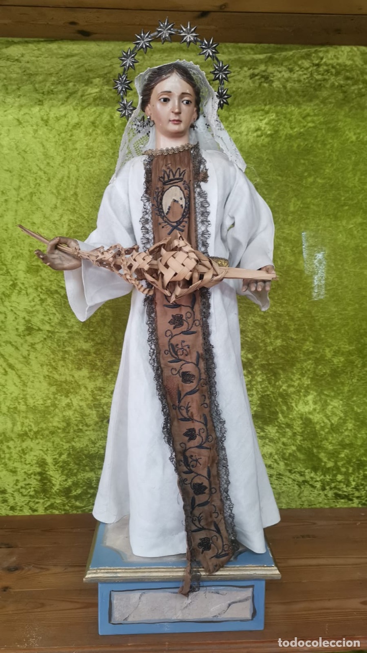 Antig&uuml;edades: Virgen capipota 72 cms sin Corona - Foto 1
