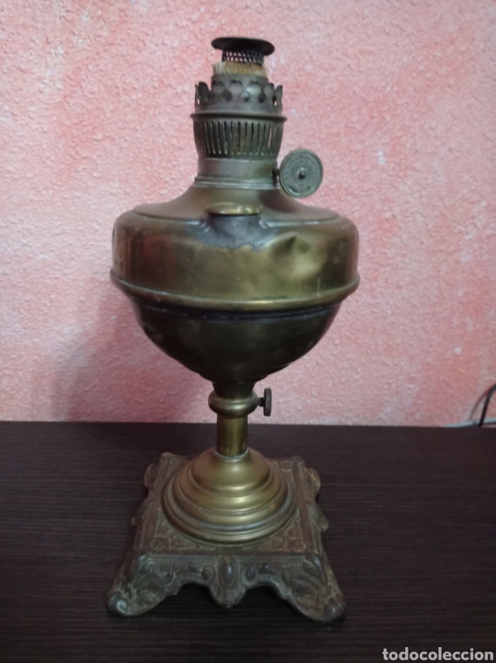 Antig&uuml;edades: L&aacute;mpara de aceite de lat&oacute;n - Foto 1