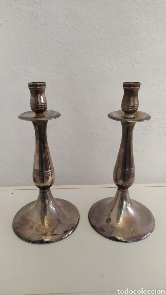 Antig&uuml;edades: Pareja de candelabros Antiguos - Foto 2