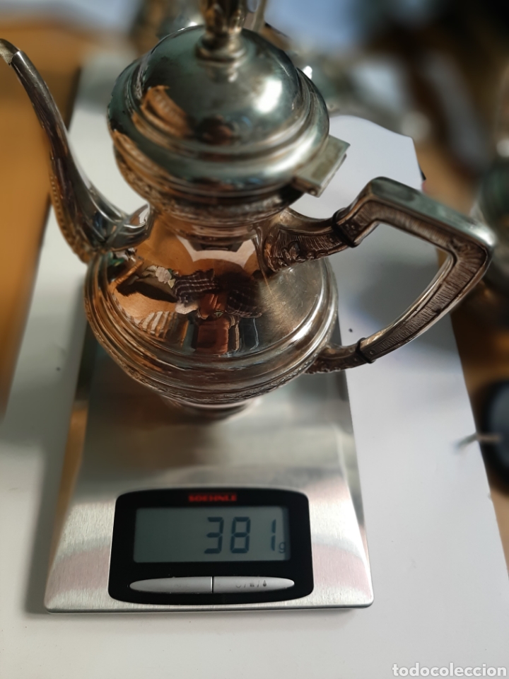 Antig&uuml;edades: Conjunto te y caf&eacute; chapado en plata 2753g - Foto 20
