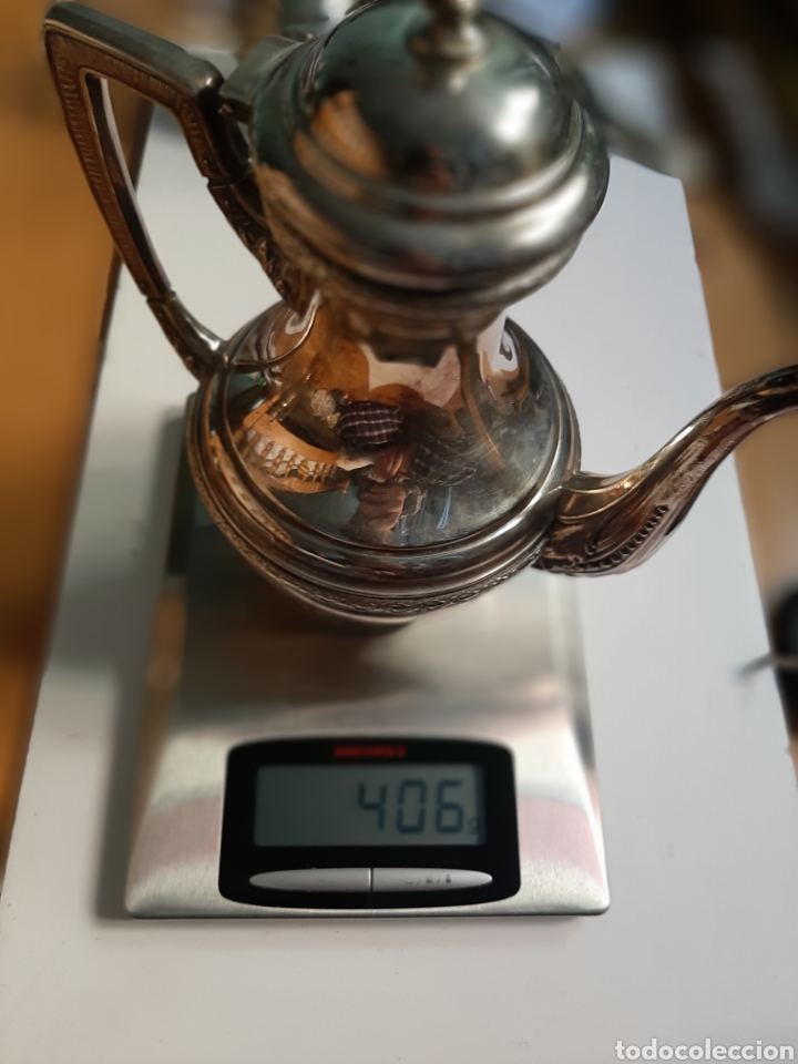 Antig&uuml;edades: Conjunto te y caf&eacute; chapado en plata 2753g - Foto 25