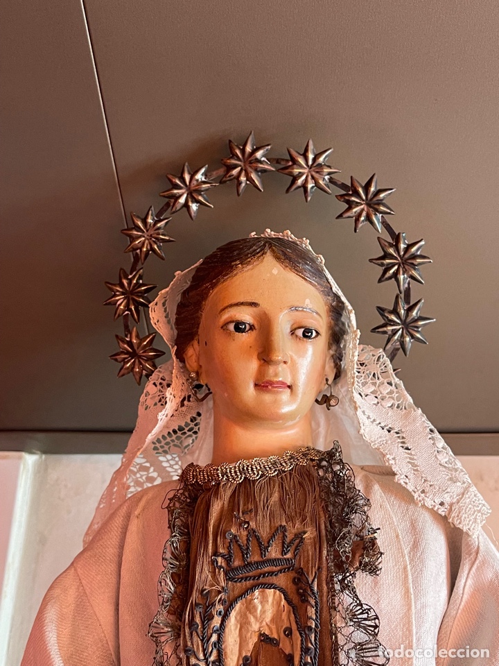 Antig&uuml;edades: Virgen capipota 72 cms sin Corona - Foto 2