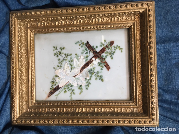 Antig&uuml;edades: Cruz de Mayo , oleo sobre opalina - Foto 1