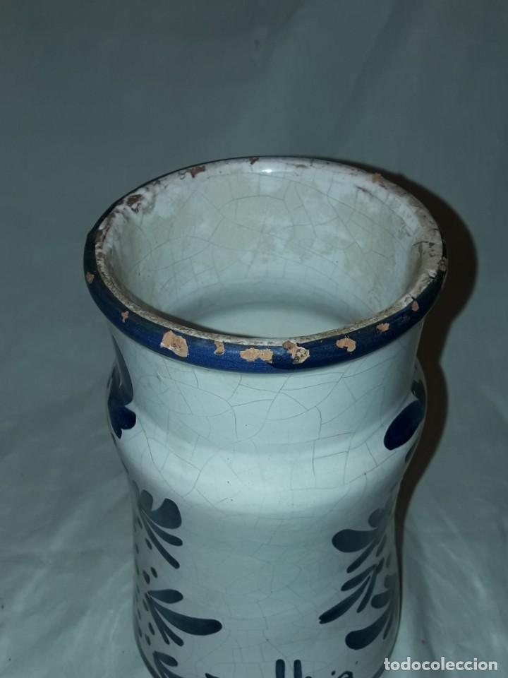 Antigüedades: Bello antiguo tarro albarelo cerámica Farmacia Llivia Vesc 19.5cm - Foto 4 - 312823608