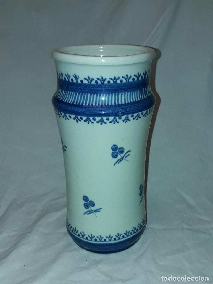 Antigüedades: Bello antiguo tarro albarelo de Farmacia de cerámica firmado Fraile 24.5cm - Foto 1 - 312824018