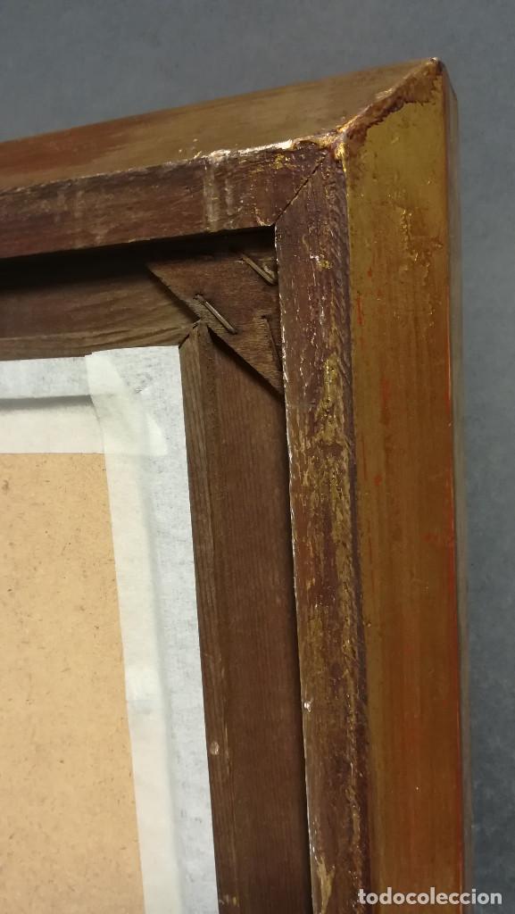 Antig&uuml;edades: ESPEJO CON MARCO DE MADERA CON PAN DE ORO - Foto 11