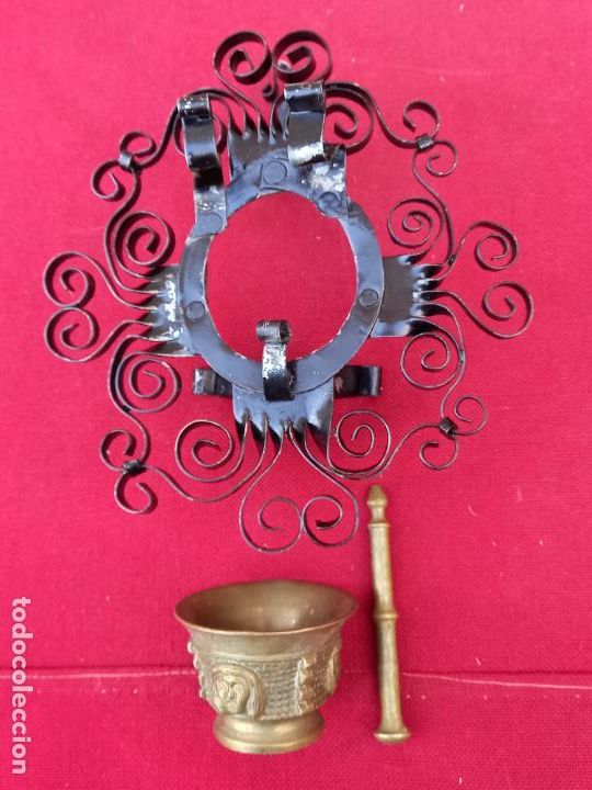 Antig&uuml;edades: ALMIRECERO CON ALMIREZ Y MANO EN BRONCE. - Foto 5