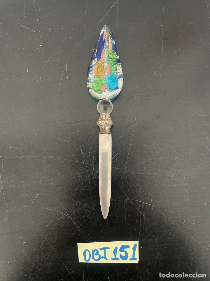 Antig&uuml;edades: Abre cartas Cristal murano - Foto 1