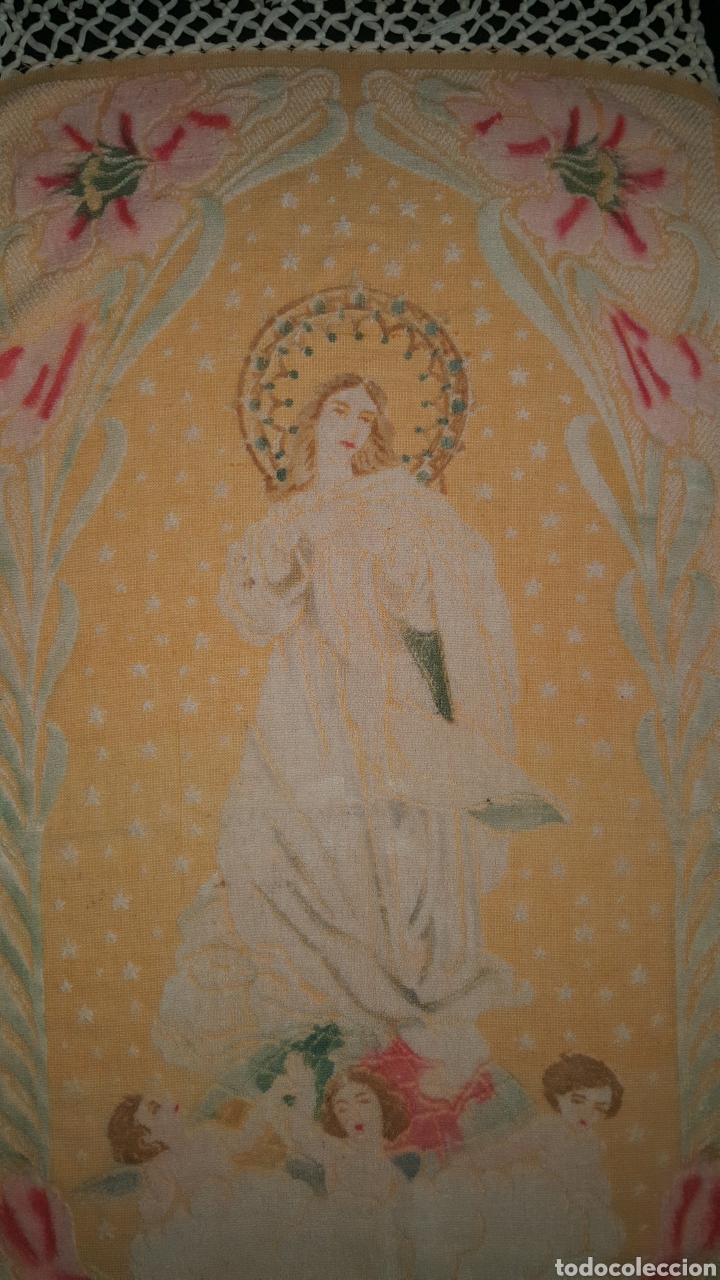 Antig&uuml;edades: Toalla antigua Inmaculada Concepci&oacute;n - Foto 3