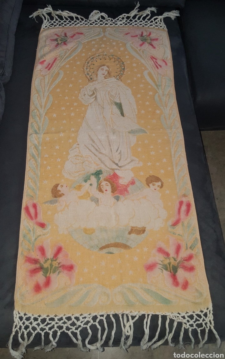 Antig&uuml;edades: Toalla antigua Inmaculada Concepci&oacute;n - Foto 1