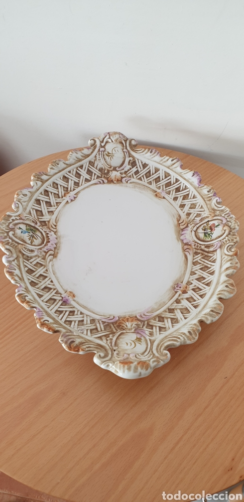 Antig&uuml;edades: Antiguo plato de sopera Capodimonte - Foto 5