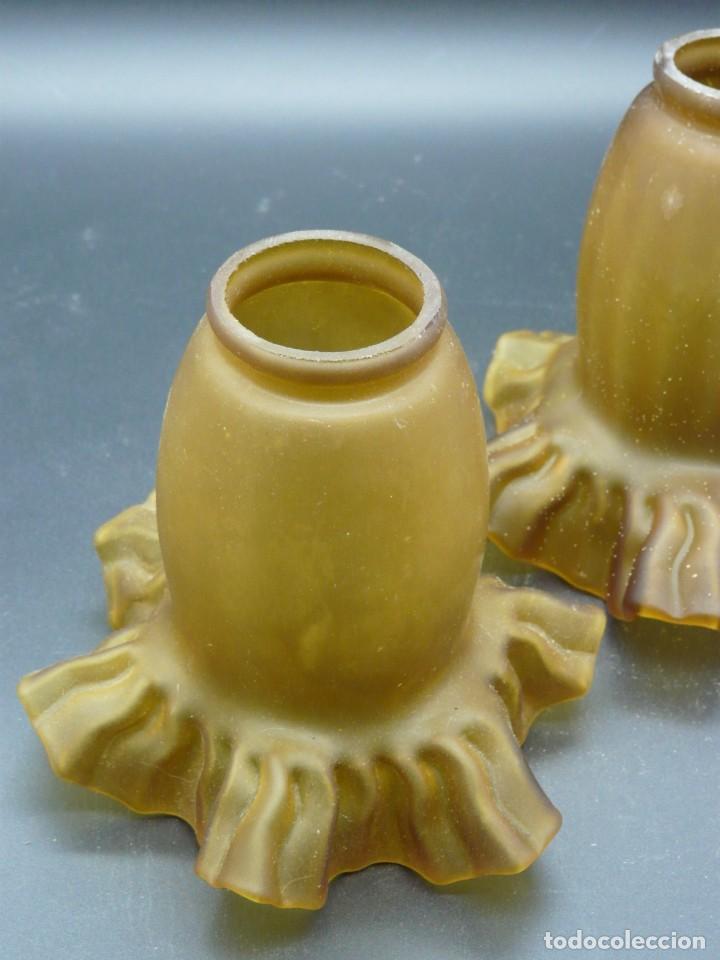 Antig&uuml;edades: TULIPA (2 UNIDADES) FLOR AMBAR CON GRAIPA - Foto 2