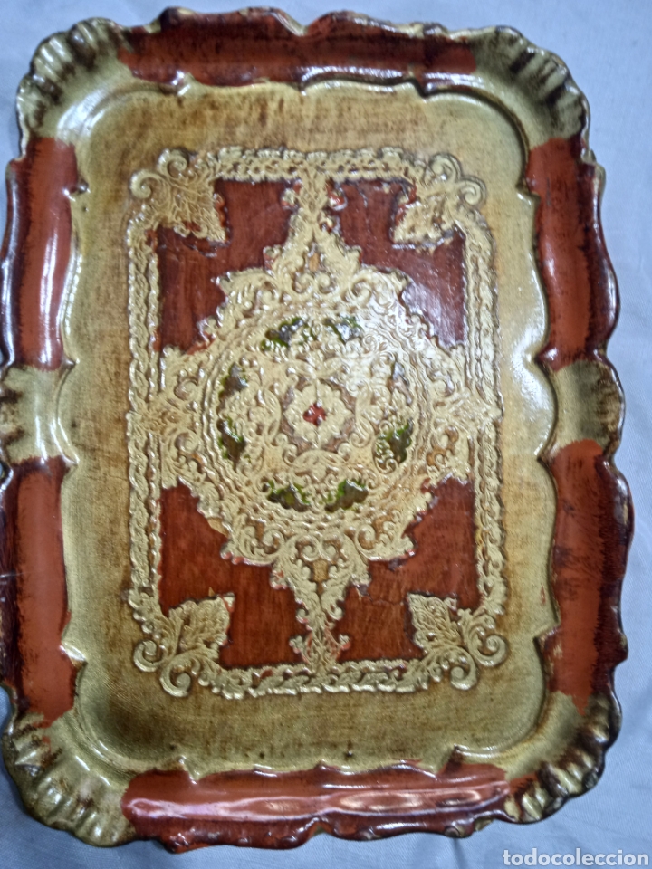 Antig&uuml;edades: Bandeja policromada,italiana - Foto 1