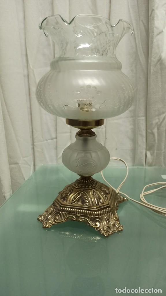 Antig&uuml;edades: QUINQU&Eacute; SOBREMESA CRISTAL - Foto 4
