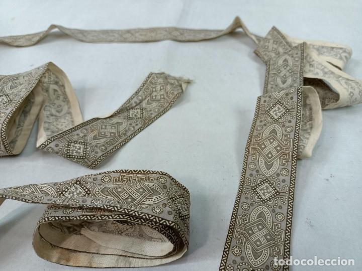 Antig&uuml;edades: ANTIGUA CINTA DE ALGOD&Oacute;N ESTAMPADO - Foto 2
