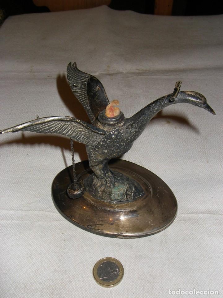 Antig&uuml;edades: Calienta copas del alpaca con forma de cisne, - Foto 5