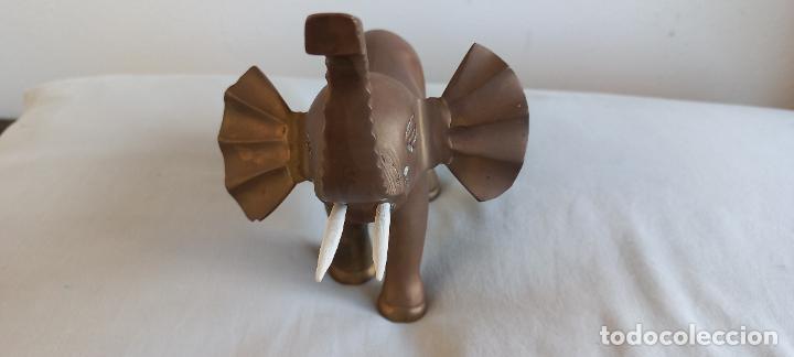 Antig&uuml;edades: MAGNIFICA FIGURA ELEFANTE DE BRONCE. - Foto 3