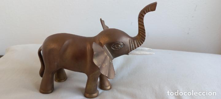 Antig&uuml;edades: MAGNIFICA FIGURA ELEFANTE DE BRONCE. - Foto 1