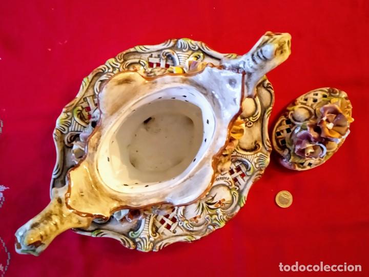 Antig&uuml;edades: Centro de mesa porcelana Capodimonti - Foto 3