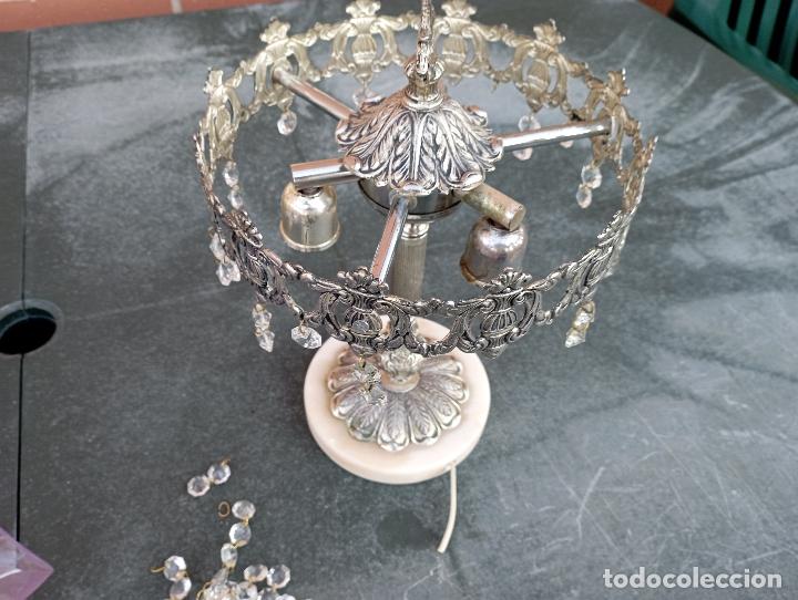 Antig&uuml;edades: LAMPARA SOBREMESA TRES LUCES - Foto 2