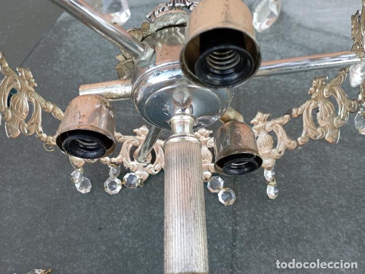 Antig&uuml;edades: LAMPARA SOBREMESA TRES LUCES - Foto 4