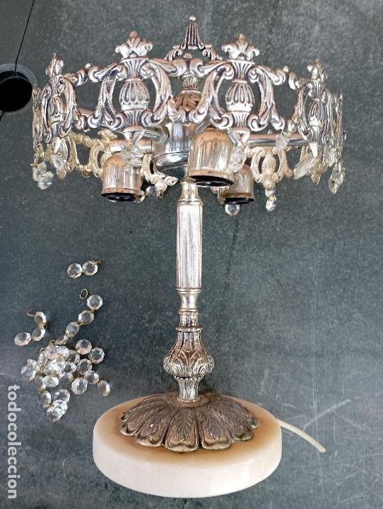 Antig&uuml;edades: LAMPARA SOBREMESA TRES LUCES - Foto 1